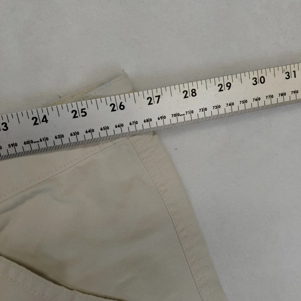 Columbia PFG Mens Beige Cotton Canvas Cargo‎ Fishing Shorts 5X 7L Big and Tall